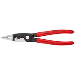 Knipex Elektro-Installationszange mit Kunststoff überzogen schwarz atramentiert 200 mm Nr. 13 81 200