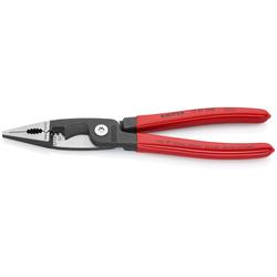 Knipex Elektro-Installationszange mit Kunststoff überzogen schwarz atramentiert 200 mm Nr. 13 81 200