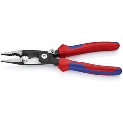 Knipex Elektro-Installationszange mit Mehrkomponenten-Hüllen schwarz atramentiert 200 mm Nr. 13 92 200