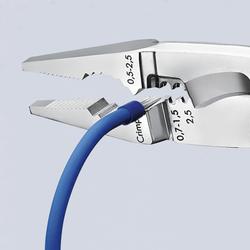 Knipex Elektro-Installationszange isoliert mit Mehrkomponenten-Hüllen, VDE-geprüft verchromt 200 mm (SB-Karte/Blister) Nr. 13 96 200 SB