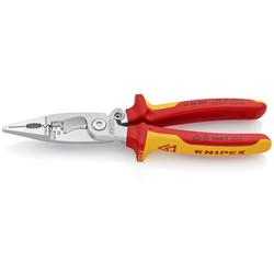Knipex Elektro-Installationszange isoliert mit Mehrkomponenten-Hüllen, VDE-geprüft verchromt 200 mm Nr. 13 96 200