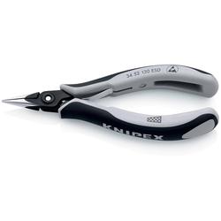 Knipex Präzisions-Elektronik-Greifzange ESD mit Mehrkomponenten-Hüllen brüniert 130 mm Nr. 34 52 130 ESD