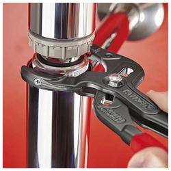 Knipex Siphon- und Connectorenzange SpeedGrip mit rutschhemmendem Kunststoff überzogen schwarz atramentiert 250 mm Nr. 81 11 250