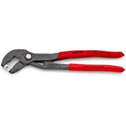Knipex Schlauchschellenzange für Click-Schellen mit rutschhemmendem Kunststoff überzogen grau atramentiert 250 mm (SB-Karte/Blister) Nr. 85 51 250 C SB
