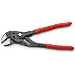 Knipex Zangenschlüssel Zange und Schraubenschlüssel in einem Werkzeug mit Kunststoff überzogen grau atramentiert 180 mm (SB-Karte/Blister) Nr. 86 01 180 SB