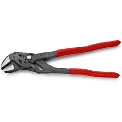 Knipex Zangenschlüssel Zange und Schraubenschlüssel in einem Werkzeug mit rutschhemmendem Kunststoff überzogen grau atramentiert 250 mm (SB-Karte/Blister) Nr. 86 01 250 SB