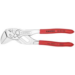 Knipex Zangenschlüssel Zange und Schraubenschlüssel in einem Werkzeug mit Kunststoff überzogen verchromt 150 mm (SB-Karte/Blister) Nr. 86 03 150 SB