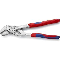 Knipex Zangenschlüssel Zange und Schraubenschlüssel in einem Werkzeug mit Mehrkomponenten-Hüllen verchromt 250 mm (SB-Karte/Blister) Nr. 86 05 250 SB