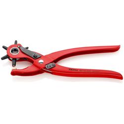 Knipex Revolverlochzange rot pulverbeschichtet 220 mm (SB-Karte/Blister) Nr. 90 70 220 SB