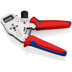 Knipex Vierdornpresszange für gedrehte Kontakte mit Mehrkomponenten-Hüllen verchromt 195 mm Nr. 97 52 63 DG