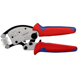 Knipex Twistor®16 Selbsteinstellende Crimpzange für Aderendhülsen mit drehbarem Crimpkopf mit Mehrkomponenten-Hüllen verchromt 200 mm (SB-Karte/Blister) Nr. 97 53 18 SB