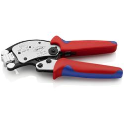 Knipex Twistor®16 Selbsteinstellende Crimpzange für Aderendhülsen mit drehbarem Crimpkopf mit Mehrkomponenten-Hüllen verchromt 200 mm (SB-Karte/Blister) Nr. 97 53 18 SB