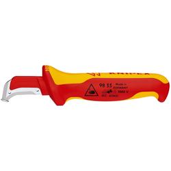 Knipex Abmantelungsmesser mit Gleitschuh isolierender Mehrkomponenten-Griff, VDE-geprüft 180 mm (SB-Karte/Blister) Nr. 98 55 SB