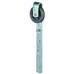 Schiebetür-Rolle, mit Bügel, Rad Ø 60mm, Gleitlager und Achse, Radk. Guss, Gesamtl. 246mm, Tragkr. 30kg Nr. A25.060