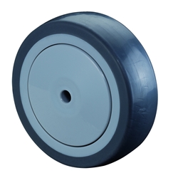 Rad, Rad Ø 125mm, Gummi grau, Radb. 31mm, Nabenl. 36,5mm, Kugellager, Radk. Kunststoff, Tragkr. 100kg Nr. A85.125