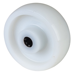 Rad, Rad Ø 125mm, Kunststoff weiß, Radb. 45mm, Nabenl. 58mm, Rollenlager, Radk. Kunststoff, Tragkr. 750kg Nr. B10.127