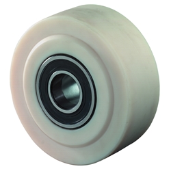 Rad, Rad Ø 125mm, Polyamid gegossen weiß, Radb. 55mm, Nabenl. 60mm, Kugellager, Radk. Polyamid gegossen, Tragkr. 2.000kg Nr. B16.125