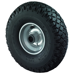 Luftrad, Rad Ø 260mm, Gummi schwarz, Radb. 85mm, Nabenl. 50mm, Rollenlager, Radk. Stahl, Tragkr. 170kg, Rillenprofil Nr. C90.260