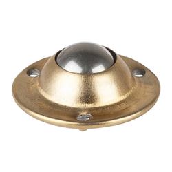 Kugelrollen, Kugel Ø 14mm, Stahl, zum Anschrauben, Tragkr. 15kg Nr. E31.014