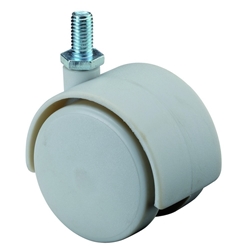 Möbel-Kunststoff-Doppelrolle, Rad Ø 50mm, BH 59mm, Tragkr. 50kg Nr. F77.050