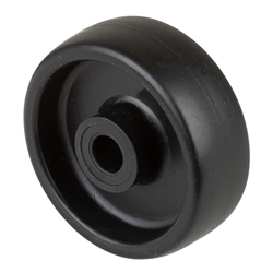Rad, Rad Ø 50mm, Kunststoff schwarz, Radb. 18mm, Nabenl. 21mm, Gleitlager, Radk. Kunststoff, Tragkr. 50kg Nr. A90.050