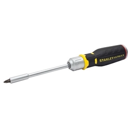 Stanley FatMax Bit-Schraubendreher mit Ratsche 12 Bits: 5mm, 6,5mm, 8mm, PH1, PH2, PH3 Nr. FMHT0-62690