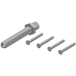Klicken Sie hier, um das Bild zu vergrößern Befestigungsset für Rosetten-Wechselgarnitur, mit Kunststoff-Unterkonstruktion 2036K/2236K, TS 62-71mm (Set à 4 Schrauben 4,5x80mm, 1 Stift 8x100mm) Nr. 12758