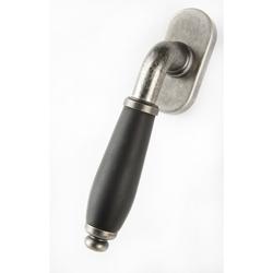 DK-Fenstergriff 1157 DK LILLE, Stiftlänge ca. 40mm vorstehend, Oberfl. 06AS (Eisenfarben Antik schwarz/schwarz) Nr. 31831