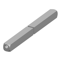 Drücker-Vierkantstift geteilt, für Schlösser mit geteilter Nuß, Länge 9x148mm, Aufteilung = 66 / 81,5mm, Eisen verzinkt Nr. 23155