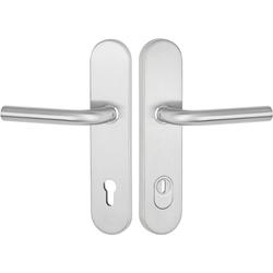 HT-EN3-Schutzdrückergarnitur 1803 BASIC 03, mit Langschild 2089 KSH, PZ 92mm, TS 64-83mm, ZA für Zylinderüberstand 8-15mm, Oberfl. 60 (Edelstahl matt) Nr. 38810