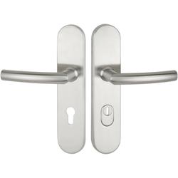 HT-EN3-Schutzdrückergarnitur 1807 BASIC 07, mit Langschild 2089 KSH, PZ 92mm, TS 64-83mm, ZA für Zylinderüberstand 8-15mm, Oberfl. 60 (Edelstahl matt) Nr. 38846