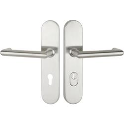 HT-EN3-Schutzdrückergarnitur 1808 BASIC 08, mit Langschild 2089 KSH, PZ 92mm, TS 64-83mm, ZA für Zylinderüberstand 8-15mm, Oberfl. 60 (Edelstahl matt) Nr. 38858