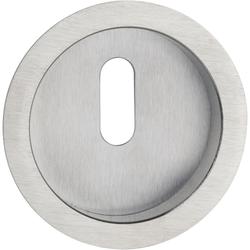 Muschelgriff 3659, Aussendurchmesser 56,5mm, BB gelocht (Lochng oval 8x22,2mm), Oberfl. 20 (Mattnickel) Nr. 43367