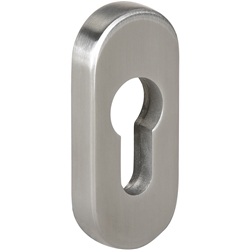 Schieberosette 2079 S oval, PZ, Höhe 15mm, Oberfl. 60 (Edelstahl matt) Nr. 9575