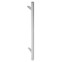 Stoßgriff Serie 8010 Ø 30mm, L 1600mm, BA 1400mm, 2 schräge Stützen, inkl. einseit. Befestigung, Oberfl. 60 (Edelstahl matt) Nr. 14171