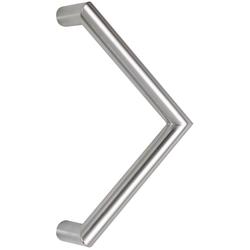 Stoßgriff Serie 8014, Profil 40x20mm halbrund, L 1220mm, BA 1200mm, inkl. einseit. Befestigung, Oberfl. 60 (Edelstahl matt) Nr. 46386