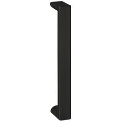 Stoßgriff Serie 8014, Profil 40x20mm halbrund, L 620mm, BA 600mm, inkl. einseitiger Befestigung, Oberfl. 74 (Classic Black, ähnl. RAL 9005) Nr. 50774