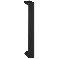 Stoßgriff Serie 8014, Profil 40x20mm halbrund, L 620mm, BA 600mm, inkl. einseitiger Befestigung, Oberfl. 74 (Classic Black, ähnl. RAL 9005) Nr. 50774