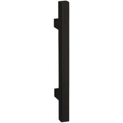 Stoßgriff Serie 8031, 25x25mm Vierkantrohr, L 1600mm, BA 1300mm, 2 gerade Stützen, inkl. einseitiger Befestigung, Oberfl. 74 (Classic Black, ähnl. RAL 9005) Nr. 48254