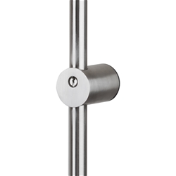 Stoßgriffpaar 8000 ZYL abschließbar, Ø 35mm, für 8-12mm Glas, L 1500mm, BA 1125mm, Innen Zylinder, Außen Zylinder, Oberfl. 60 (Edelstahl matt) Nr. 42490
