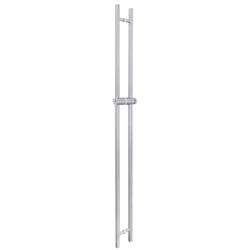 Stoßgriffpaar 8071 PZ abschließbar, 25x25mm kantig, für 7-12mm Glas, L 1800mm, 3 Bef.punkte, Innen Knauf, Außen Halbzylinder, Oberfl. 60 (Edelstahl matt) Nr. 42488