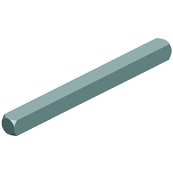 Vierkant-Vollstift, Länge 6x100,5mm, für Bad Riegel der Systeme: 2336/2311/2036K/2011K/2061, ausreichend für TS 68-82mm, Eisen verzinkt Nr. 32475