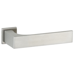 ZT-Drückergarnitur 1693/2401 Smart XS-Rosette, kantig, ohne Schlüsselrosette, für Standard TS 38-42mm, Oberfl. 60 (Edelstahl matt) Nr. 47296