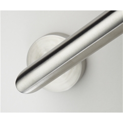 ZT-Drückergarnitur 1802 BASIC 02, mit Smart-Clip Rosetten 2336, Ausf. BB, fest/drehbar mit Rückholfeder, TS 37-47mm, Oberfl. 60 (Edelstahl matt) Nr. 14452