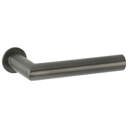 ZT-Drückergarnitur 1802/2401 Smart XS-Rosette, ohne Schlüsselrosette, für Standard TS 38-42mm, Oberfl. 72 (Smoke Black) Nr. 46519
