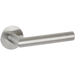ZT-Drückergarnitur 1802/2403 Smart XS-Flachrosette, ohne Schlüsselrosette, für Standard TS 38-42mm, Oberfl. 60 (Edelstahl matt) Nr. 47316