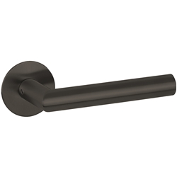 ZT-Drückergarnitur 1802/2403 Smart XS-Flachrosette, ohne Schlüsselrosette, für Standard TS 38-42mm, Oberfl. 72 (Smoke Black) Nr. 47317