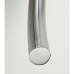 ZT-Drückerpaar 1231 MOON, mit Smart-Clip Rosetten 2336, fest/drehbar mit Rückholfeder, TS 37-47mm, Oberfl. 60 (Edelstahl matt) Nr. 14465