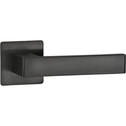 ZT-Drückerpaar 1682 L WEST, mit MAGCLIP Rosetten 2611 FL, fest/drehbar mit Rückholfeder, TS 37-47mm, Oberfl. 72 (Smoke Black) Nr. 40037