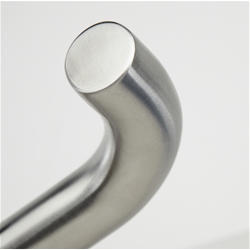 ZT-Drückerpaar 1801 BASIC 01, mit Smart-Clip Rosetten 2336, fest/drehbar mit Rückholfeder, TS 37-47mm, Oberfl. 60 (Edelstahl matt) Nr. 14441